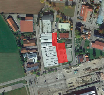 Veduta mill-ajru tal-fabbrika EPT f'Peiting