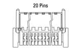 Id-dimensjonijiet tal-plagg Zero8 angolat b'20 pin