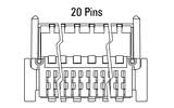 Id-dimensjonijiet tal-plagg Zero8 angolat b'20 pin