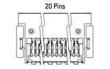 Dimensjonijiet: Sokett angolat Zero8 b'20 pin