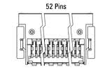 Dimensjonijiet: Sokett angolat Zero8 ta' 52-pin