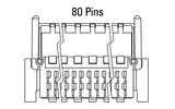 Id-dimensjonijiet tal-plagg Zero8 b'angolat ta' 80-pin